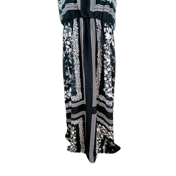 JULIA JORDAN Black White Print Maxi Dress Sz 16 New NWT Cruise Vacation Wedding - Picture 8 of 13